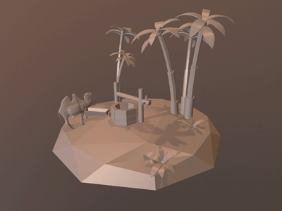 island_Pyramid 3d 3dmax 3dsmax egypt lowpoly pyramid sfinx