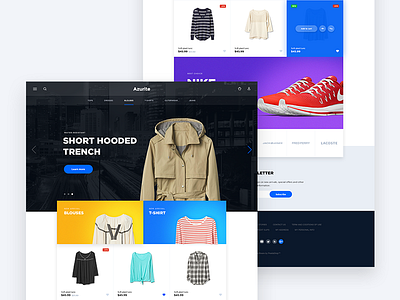 Azurite clothes design ecommerce fashion prestashop shop store wear web
