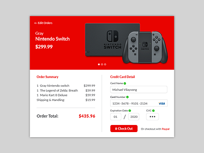 Daily Ui 002 daily ui nintendo nintendo switch ui