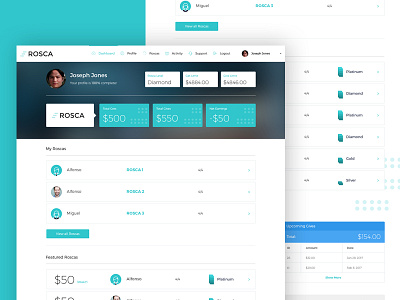 Rosca Dashboard dashboard profile rosca roscas users