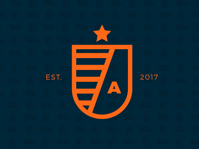 Academy Mark academy branding crest identity logo minimal modern shield simple star