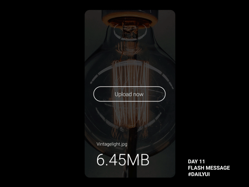 Day 11- Flash Message - DailyUI Challenge animation flash loader message photo progress success upload