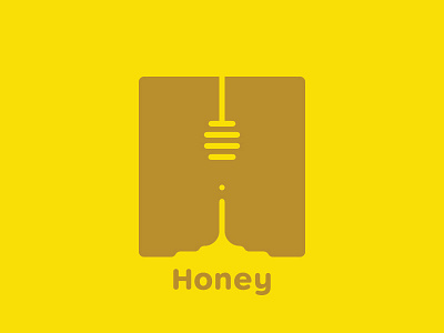 Honey Logo h logo honey icon knockout letter logo minimal monogram negative space yellow