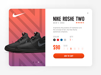 Daily UI - Nike Pop Up app daily ui interface minimal nike roshe shoe shop typography ui ux website