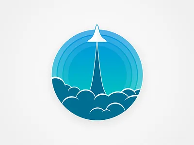 Liftoff flat illustration launch liftoff rocket startup