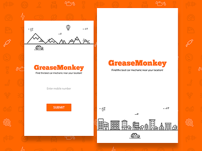 Greasemonkey app bike car mobile ride service ui ux vehicle