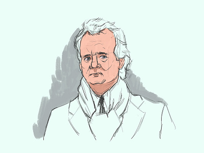 Groundhog Day actor bill murray film groundhog day illustration portrait sketch