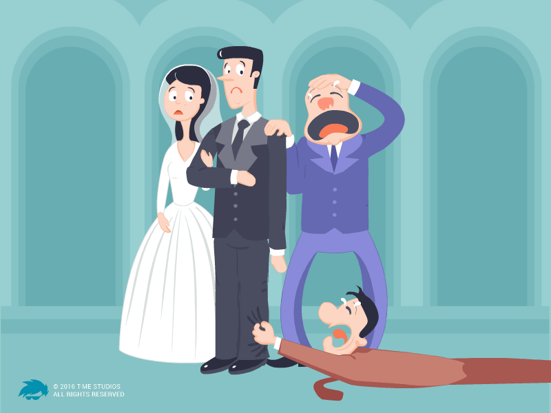 Bachelor Friends animate animation bachelor best man couple friends marriage married