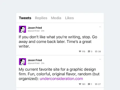 Timeline ia timeline twitter ui ux