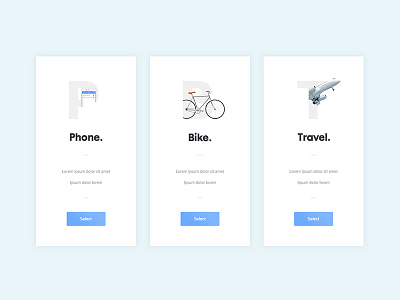 Card design clean interface material design ui