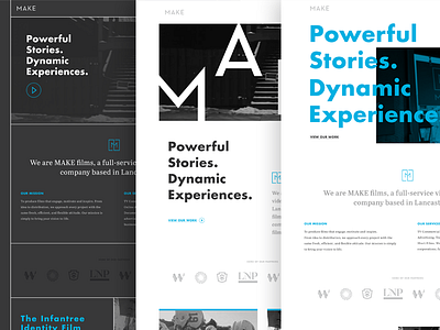 MAKE Films Styles design homepage housebuilt interface styles ui website