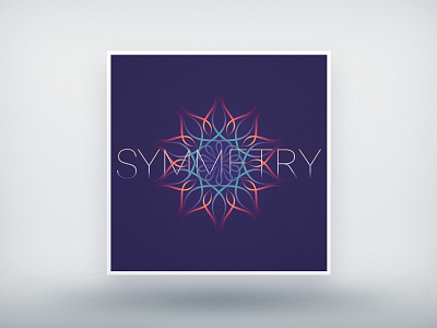 Symmetry intricate rainbow reflective spirograph symmetrical word art