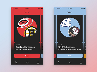 Eexxpplloorraattiioonnss app ios sports tickets ui