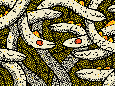 Hydra Editorial Illustration andrew kolb editorial illustration kolbisneat limited palette