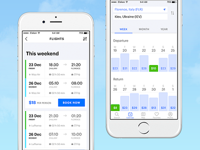 Flight Booking App app booking flight ios price ui ux