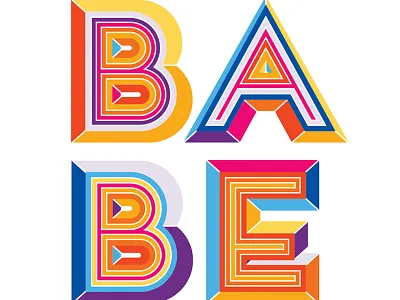 Babe ladies type typography