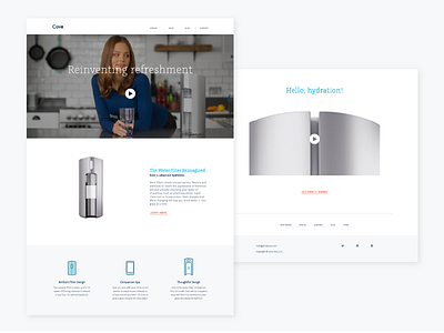 Cove website brand cove filter interface tech ui water web