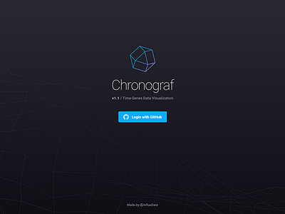 Chronograf Login dark login splash ui