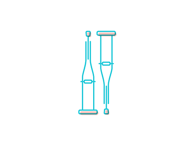Crutches break crutches doctor health hospital icon illustration leg medical medicine pain sprain
