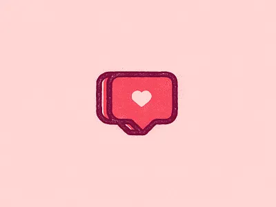 Like distressed heart icon illustration instagram like line love social media stamp valentine vector