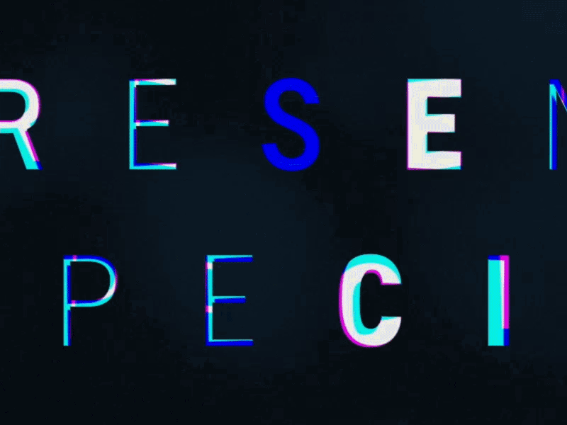 Special Presentation aftereffects animation gif glitch kinetic loop pop rgb slide split text type