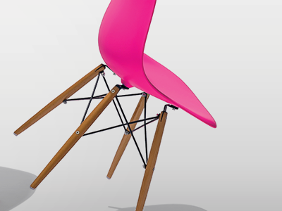 Pink Chair Art Direction ad banner ads bold branding clean digital furniture media minimal pink