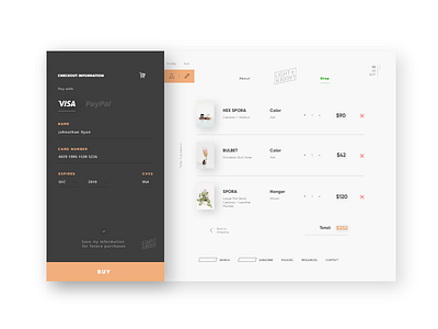 Day 20. Shop checkout page concept clean concept design interface minimal money pay product shop ui ux web