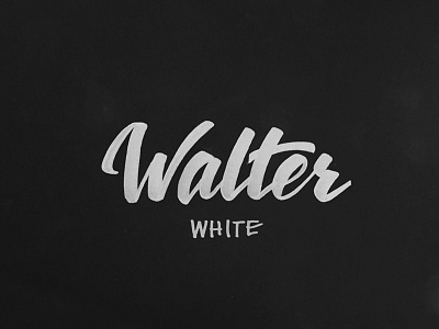 Walter White breaking bad brush lettering calligraphy sharpie tombow walter white