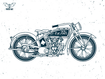 Motorcycle 01 line motorcycle racer speed vintage