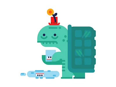 Turtle animal dentures flatdesign minimalism turtle vector