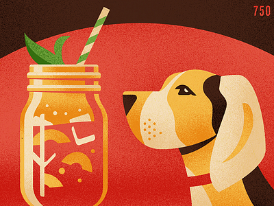 Peach Tea dog jar peaches tea