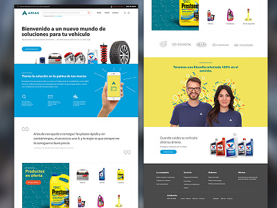 Ecommerce home page auto parts ecommerce landing page ui ux