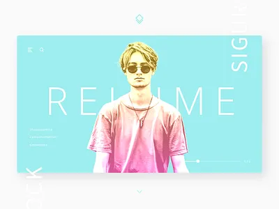 RELUME - fashion brand blue catalog clean color photo pink ui ux web yellow