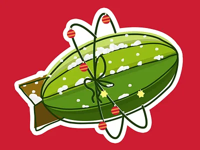 Zeplin Christmas christmas illustration logo sticker zeplin