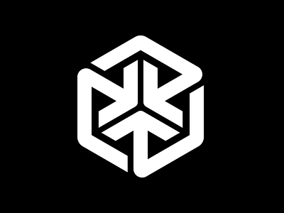 Centerpoint arrow hexagon icon logo symbol thicklines