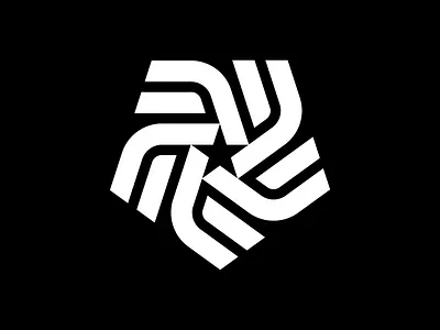 Starspun icon logo pentagon star symbol thicklines