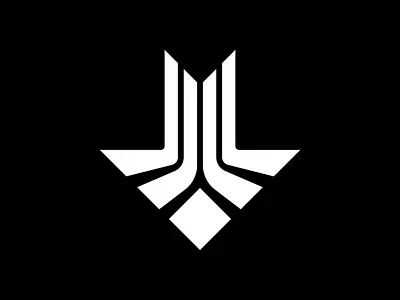 Downset arrow icon logo symbol thicklines