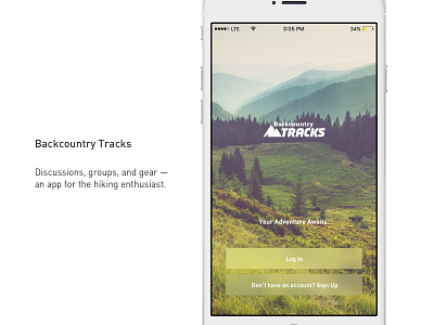 Hiking Mobile App hiking mobile outdoors ui uiux