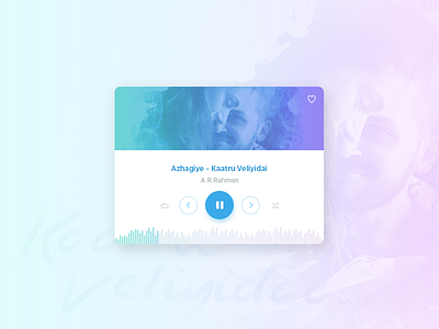 Daily UI challenge #007 — Music Player a r rahman dail ui design kaatru veliyidai music player tamil ui