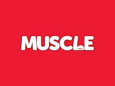 MUSC💪E gym illustration logo muscle power strong typeface typography