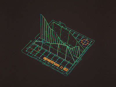 Spectrum 62 /// 3d cg hologram houdini scifi spectrum ui ux wireframe
