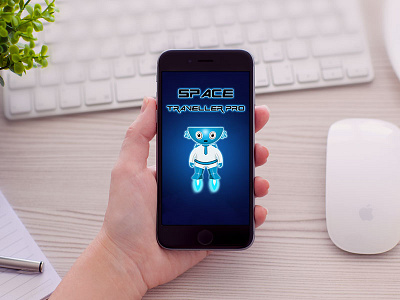Women Holding Iphone 6 adobe photoshop mobile splash space traveller pro app