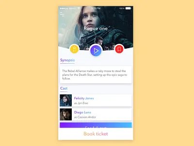 Mookie - movie card book bookmark card colorful design mobile movie rating sketch ticket