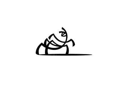 Mantiss animal black insect line logo mantis