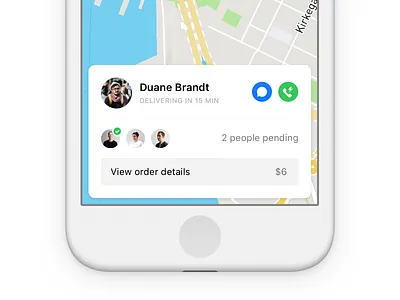 Delivery card ios ui