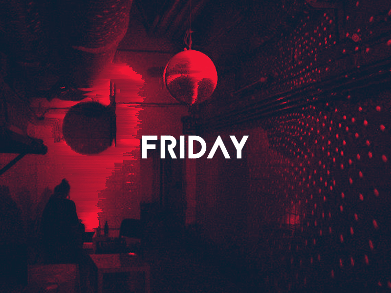 Friday ball club design disco event friday glitch motion night pixel sorter sorting