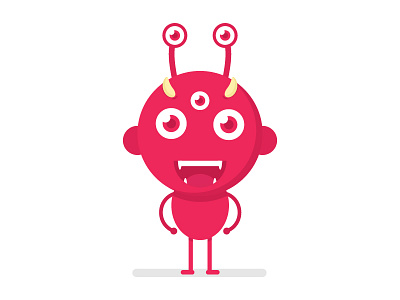 My little cute monster. ^_^ adobe adobe illustrator ai character cute design flat flat design graphics illustration monster vector