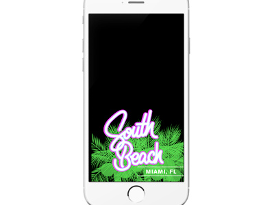 South beach Geofilter community geofilter custom lettering hand lettering snapchat