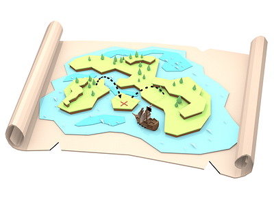 Island 3d cinema 4d island