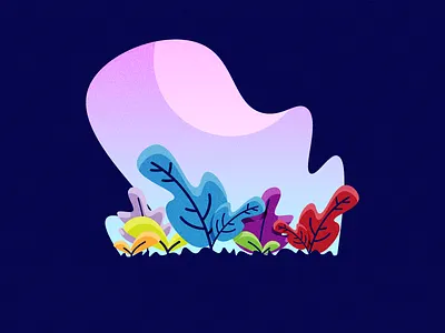 Plants colorful earth graphic design grass illustration leaves plants sun